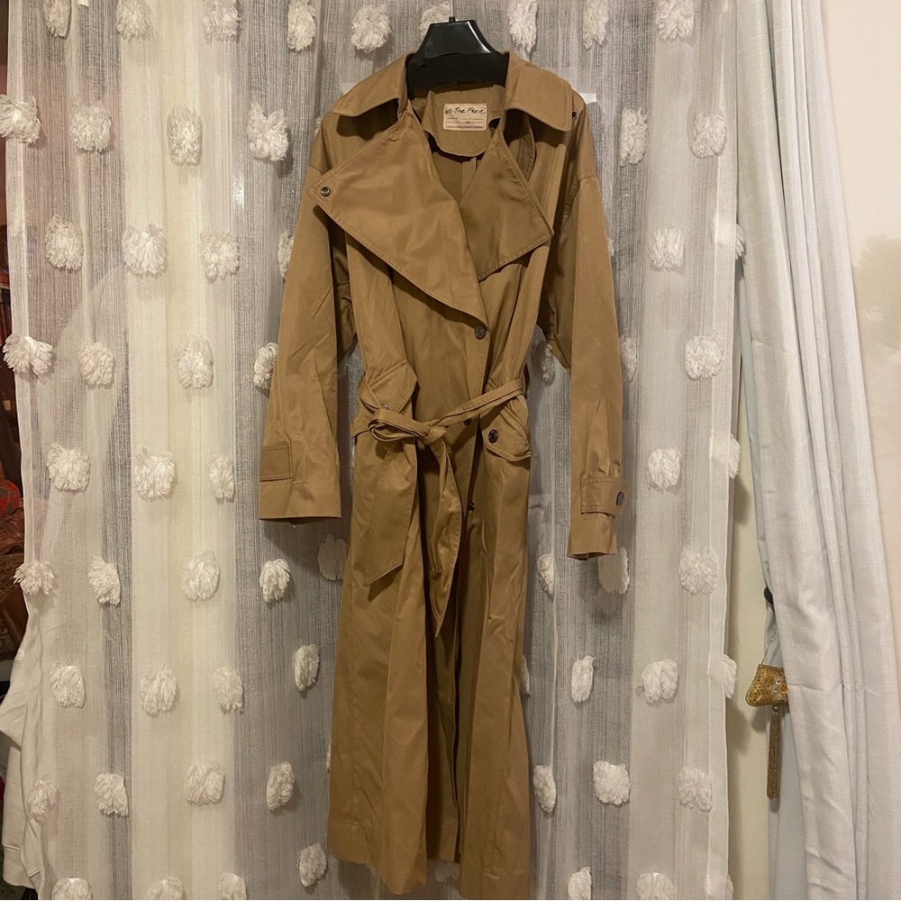 Free People Tan Trench Coat